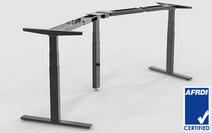 PROFESSIONAL ELECTRIC STANDING DESK - FRAME ONLY - 3 MOTOR (AFRDI CERTIFIED) 90deg, 120deg & 180 degree angles possible.