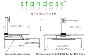 STANDESK MEMORY (Electric height adjustment with memory)